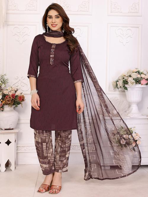 women printed unstitched suit set - 22075599 - Very Small Image - 1