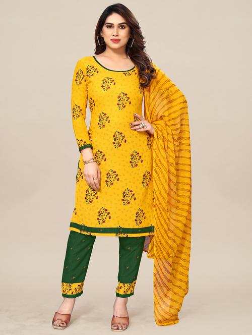 women floral printed unstitched suit set - 22075724 - Very Small Image - 1