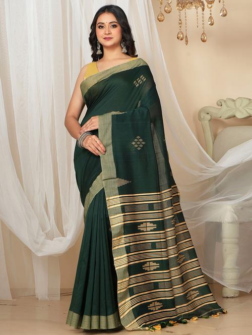 women self design handloom saree with blouse - 22076024 - Very Small Image - 1