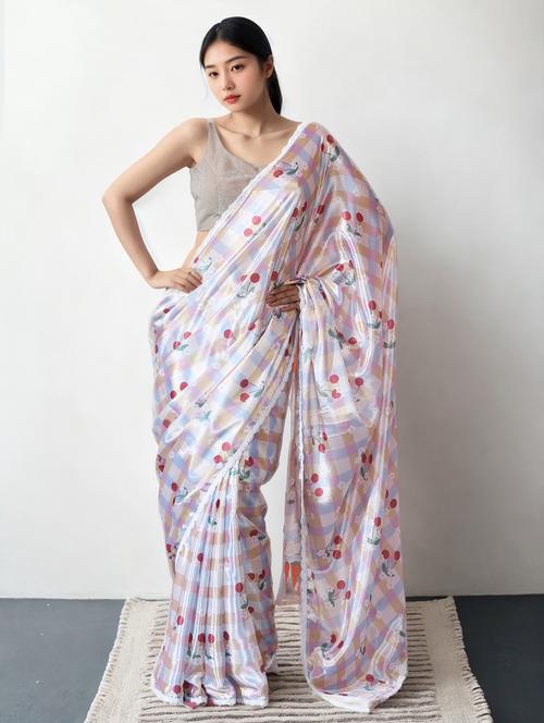women printed casual wear saree with blouse - 22076039 - Very Small Image - 1