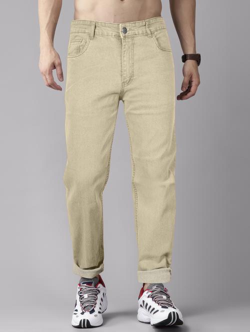 men plain mid rise full length jeans - 22076428 - Very Small Image - 1