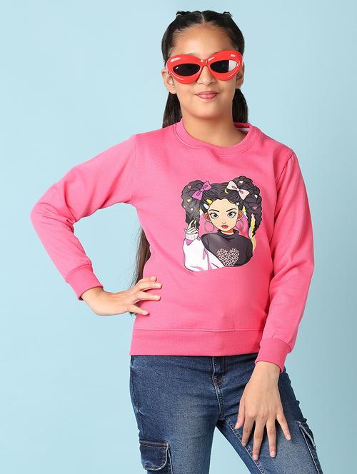 girls printed long sleeve sweatshirt - 22077889 - Very Small Image - 1