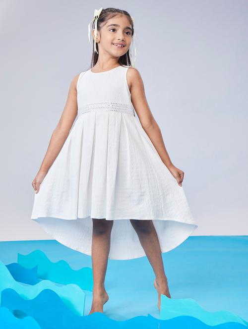 girls solid sleeveless high low dress - 22078493 - Very Small Image - 1