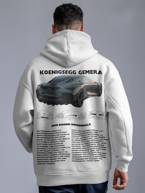 men front & back print long sleeve hooded sweatshirt - 22079143 - Very Small Image - 1