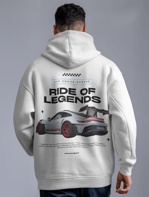men front & back print long sleeve hooded sweatshirt - 22079147 - Very Small Image - 1