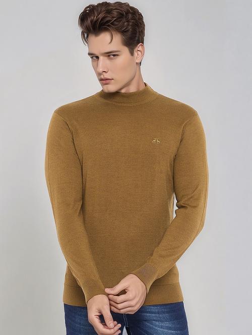 men solid long sleeve slim fit pullover - 22079242 - Very Small Image - 1