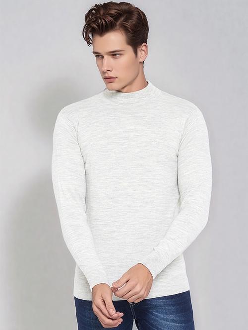 men solid long sleeve slim fit pullover - 22079244 - Very Small Image - 1