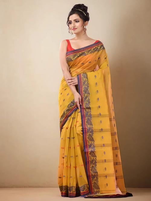 women self design tant saree - 22079271 - Very Small Image - 1