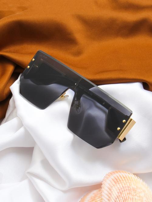 ted smith eyewear unisex |  half rim shield stylish sunglasses |  uv protected | for men and women - 22079417 - Very Small Image - 1