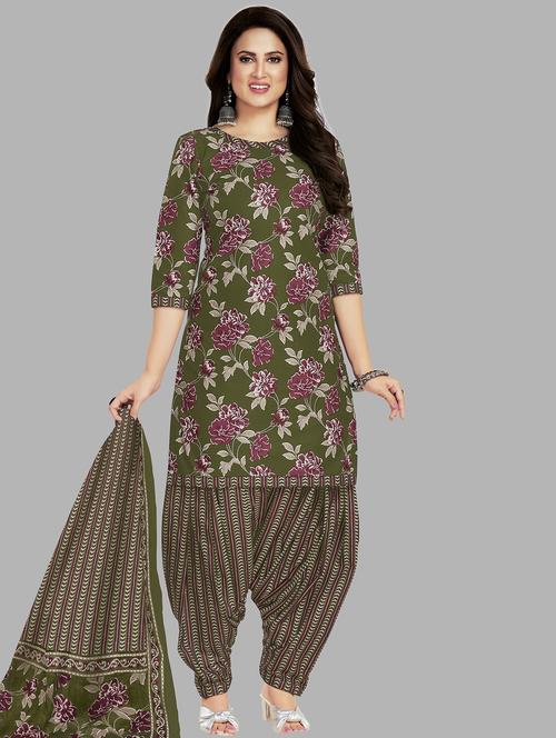 women floral printed unstitched salwar suit set - 22079496 - Very Small Image - 1