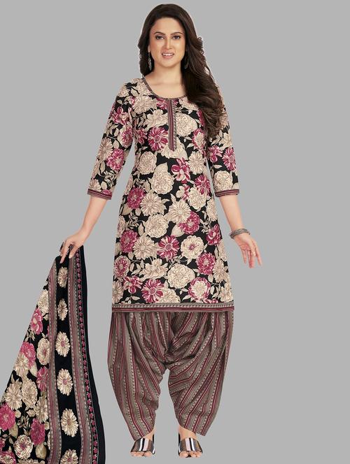 women floral printed unstitched salwar suit set - 22079508 - Very Small Image - 1