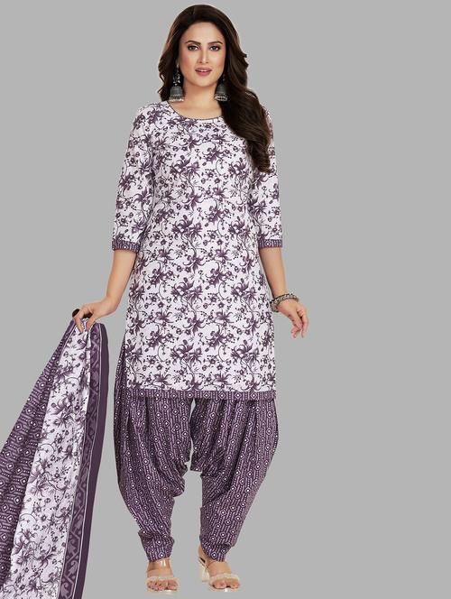 women floral printed unstitched salwar suit set - 22079512 - Very Small Image - 1