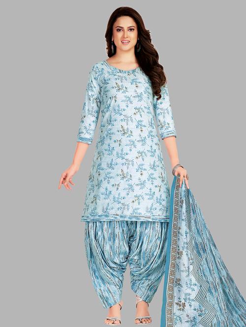 women floral printed unstitched salwar suit set - 22079515 - Very Small Image - 1