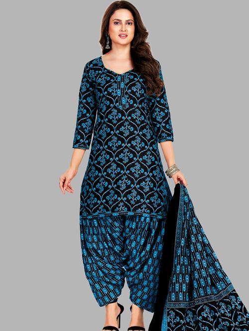 women printed unstitched salwar suit set - 22079517 - Very Small Image - 1