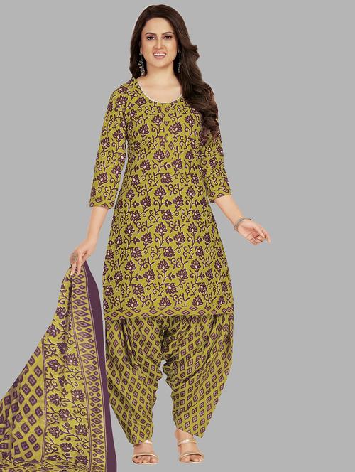 women printed unstitched salwar suit set - 22079520 - Very Small Image - 1