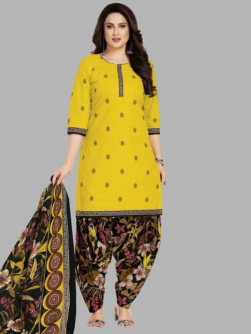 women printed unstitched salwar suit set - 22079530 - Very Small Image - 1