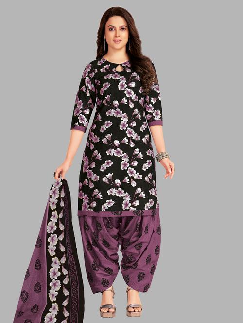 women floral printed unstitched salwar suit set - 22079532 - Very Small Image - 1