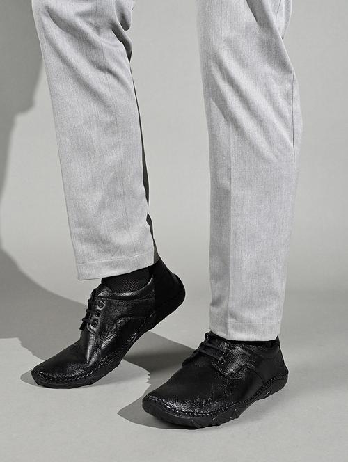 Men Black Lace-up Derby - 22079564 - Very Small Image - 1