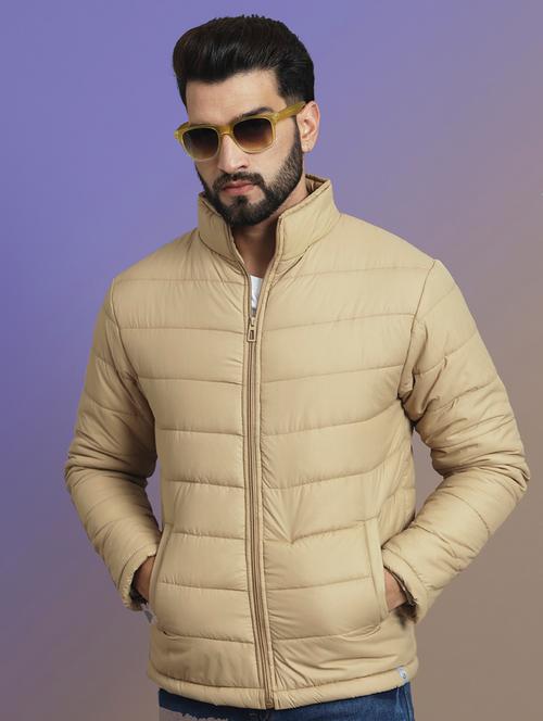 men solid long sleeve puffer jacket - 22079567 - Very Small Image - 1