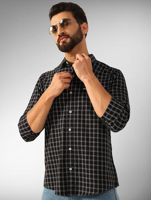 men checkered long sleeve regular fit casual shirt - 22079682 - Very Small Image - 1