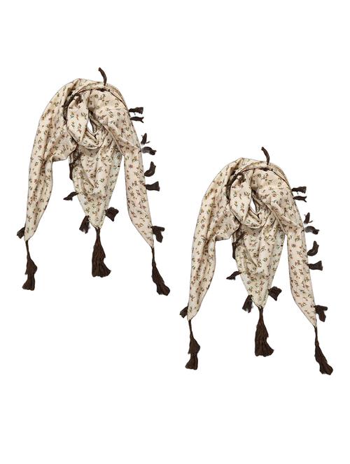women pack of 2 scarf with tassels - 22079945 - Very Small Image - 1