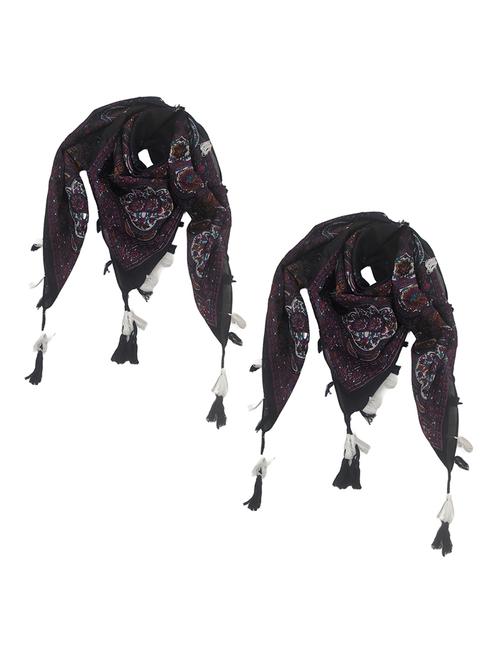 women pack of 2 scarf with tassels - 22079959 - Very Small Image - 1