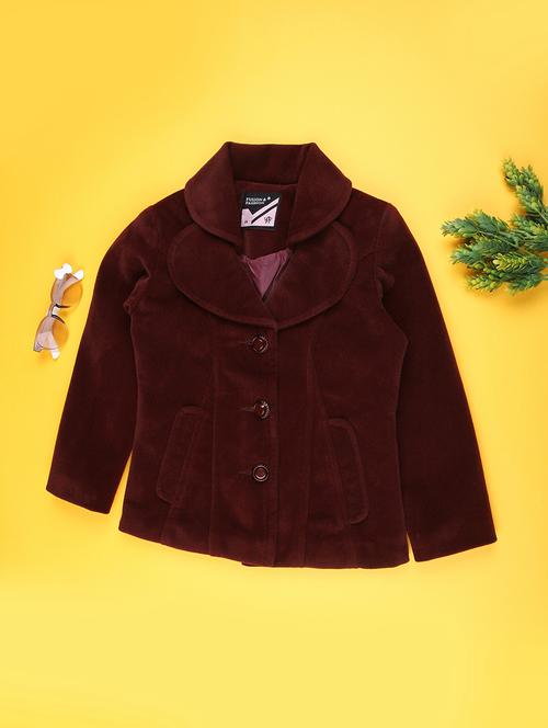 girls solid long sleeve regular blazer - 22080299 - Very Small Image - 1