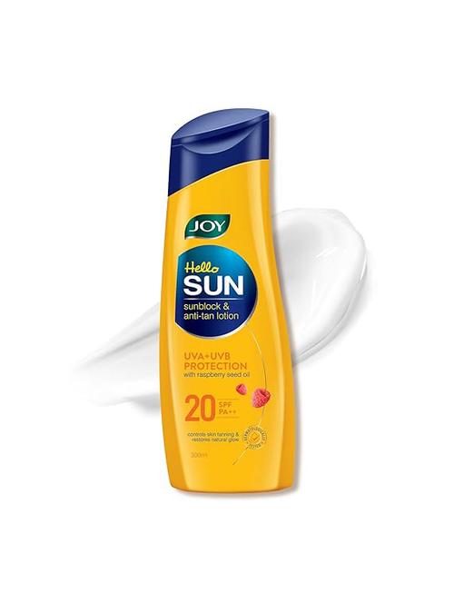 joy-hello sun block spf 20 lotion-300 ml - 22080610 - Very Small Image - 1