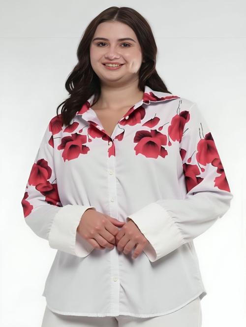 women floral print long sleeve collared shirt - 22081073 - Very Small Image - 1