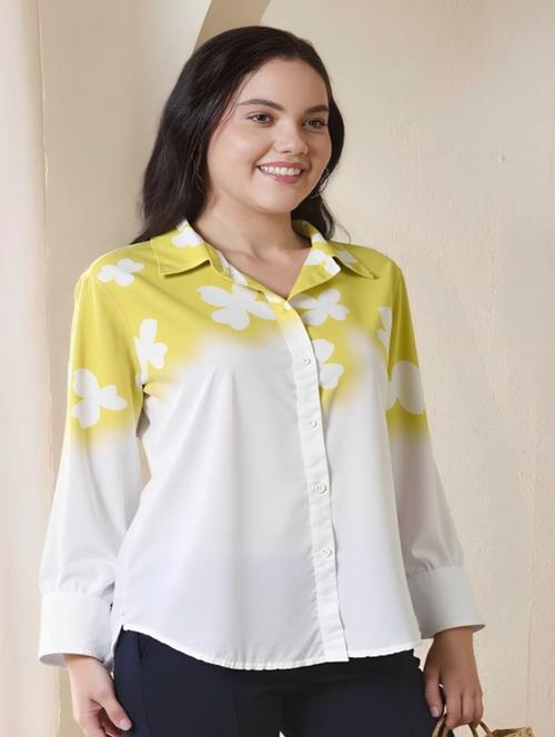 women floral print long sleeve collared shirt - 22081135 - Very Small Image - 1