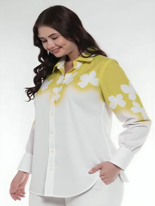 women floral print long sleeve collared shirt - 22081150 - Very Small Image - 1