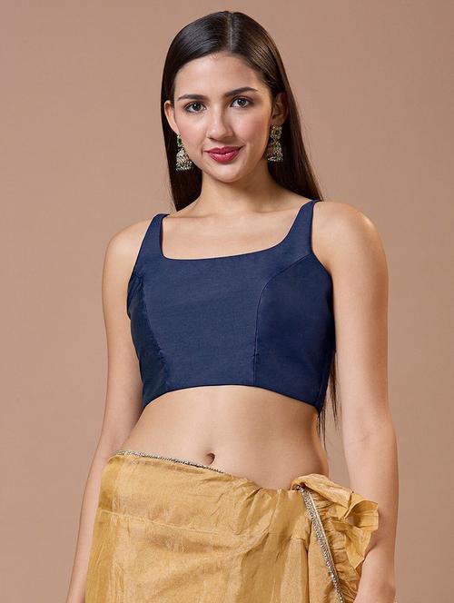 women solid sleeveless stitched blouse - 22081542 - Very Small Image - 1