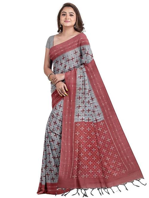 women self design handloom saree with blouse - 22081696 - Very Small Image - 1