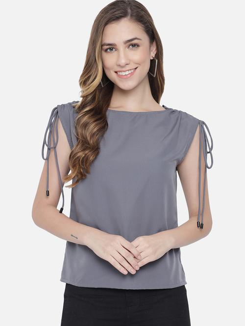 women solid baot neck sleeveless regular top - 22082167 - Very Small Image - 1