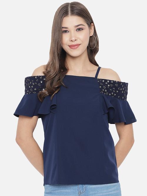 women embroidered off shoulder regular top - 22082169 - Very Small Image - 1