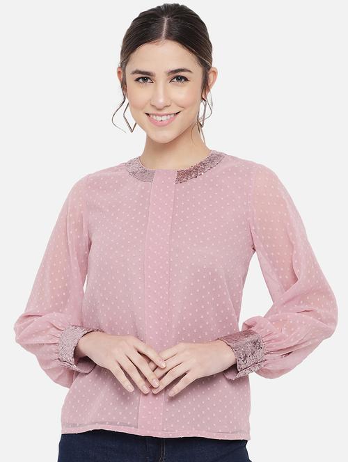 women self designed puff sleeve regular top - 22082184 - Very Small Image - 1