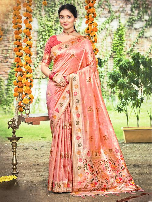 women self design assam silk saree with blouse - 22082274 - Very Small Image - 1