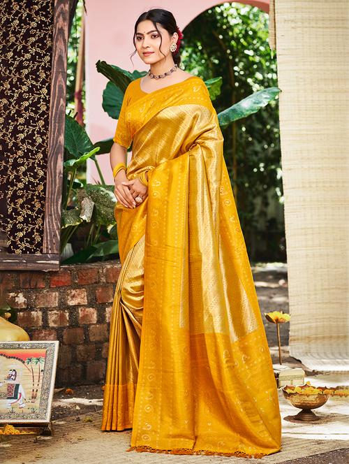 women self design kanjivaram saree with blouse - 22082276 - Very Small Image - 1