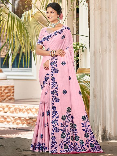 women self design handloom saree with blouse - 22082295 - Very Small Image - 1