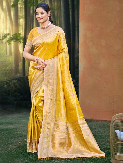 women self design kanjivaram saree with blouse - 22082311 - Very Small Image - 1