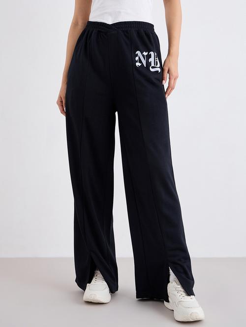 women solid mid rise track pant - 22083449 - Very Small Image - 1