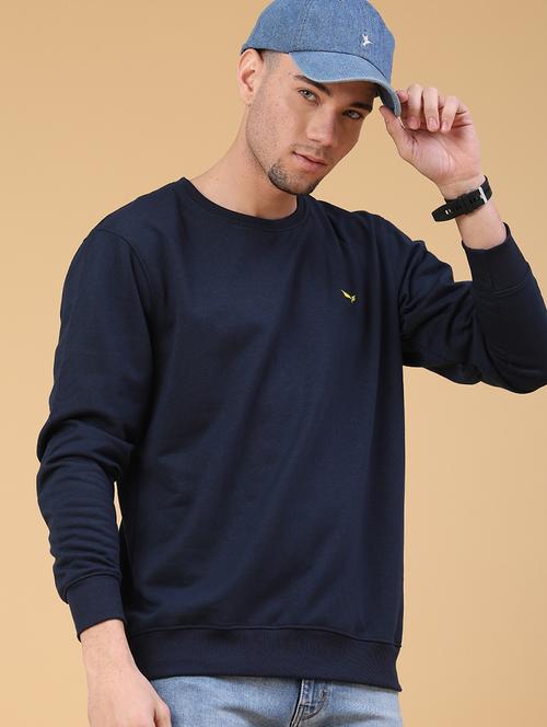men solid long sleeve regular fit sweatshirt - 22083721 - Very Small Image - 1