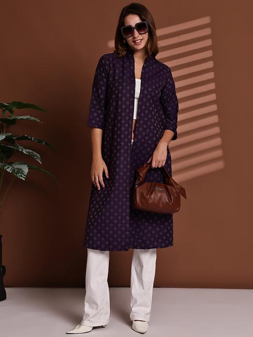 purple cotton shrug - 22084526 - Very Small Image - 1