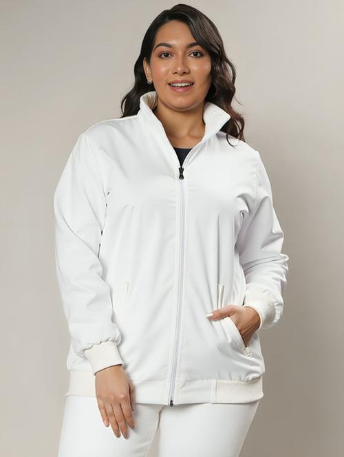 women white solid long sleeve bomber jacket - 22084557 - Very Small Image - 1
