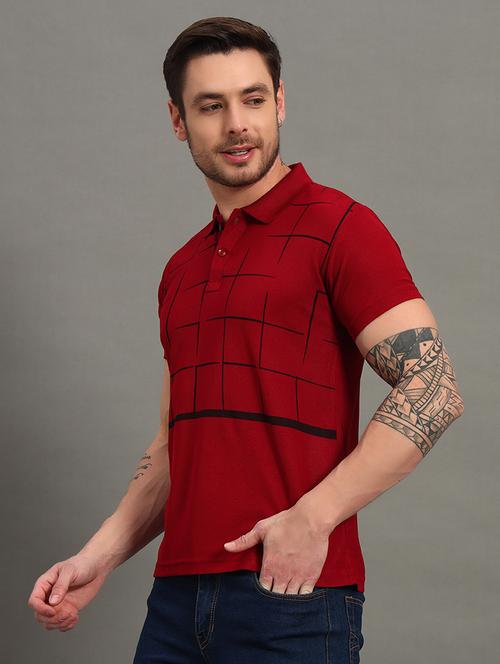 men printed short sleeve regular fit polo t-shirt - 22084709 - Very Small Image - 1