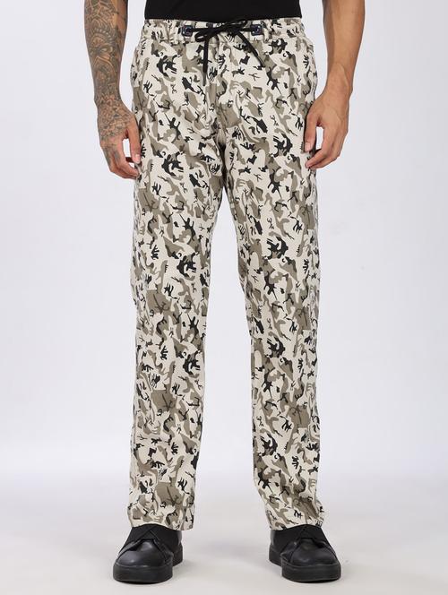 men camouflage mid rise chinos casual trouser - 22084866 - Very Small Image - 1