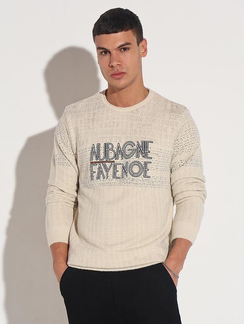 men typographic long sleeve regular fit pullover - 22086039 - Very Small Image - 1