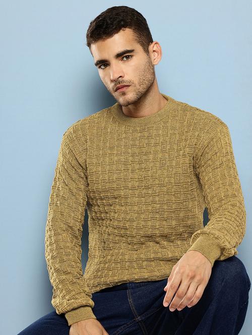 men self design long sleeve regular fit pullover  - 22086585 - Very Small Image - 1