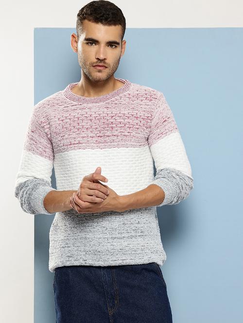 men self design long sleeve regular fit pullover  - 22086588 - Very Small Image - 1