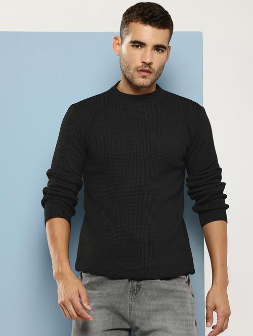 men self design long sleeve regular fit pullover  - 22086603 - Very Small Image - 1